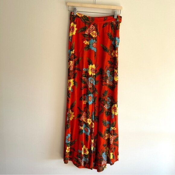 FREE People Blue Horizon floral orange pant - Picture 7 of 7